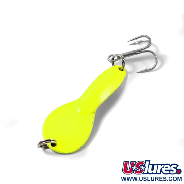 Vintage  Acme Dazzler #2, 1/4oz Yellow / Nickel fishing spoon #2646