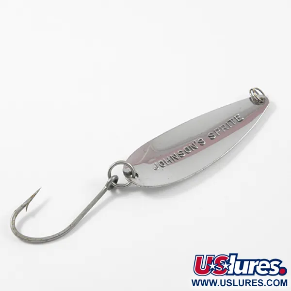 Vintage   Johnson Sprite, 1/3oz Nickel fishing spoon #2651