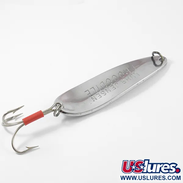 Vintage  Luhr Jensen Krocodile Die #7, 2 1/2oz Nickel fishing spoon #2654