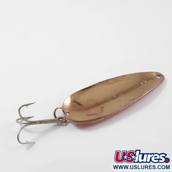 Vintage  Worth Chippewa, 1/2oz Red / Copper fishing spoon #2659
