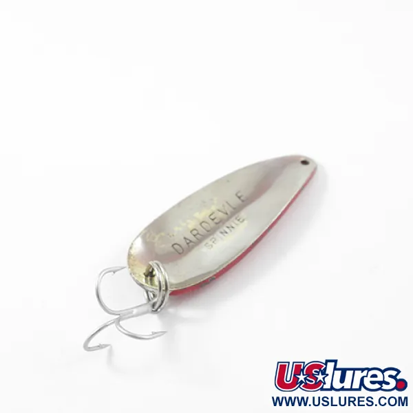 Vintage  Eppinger Dardevle Spinnie, 1/3oz Red / White / Nickel fishing spoon #2668