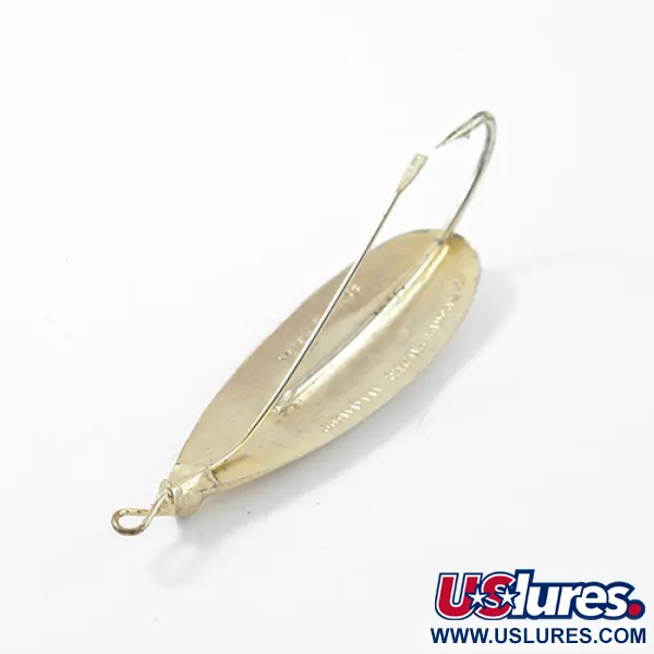 Vintage   Weedless Johnson Silver Minnow , 3/4oz Gold fishing spoon #2672