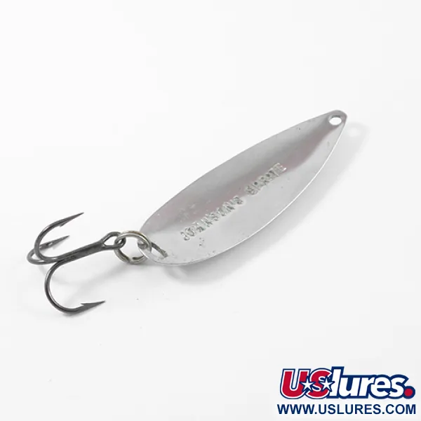 Vintage   Johnson Sprite, 3/5oz Nickel fishing spoon #2673