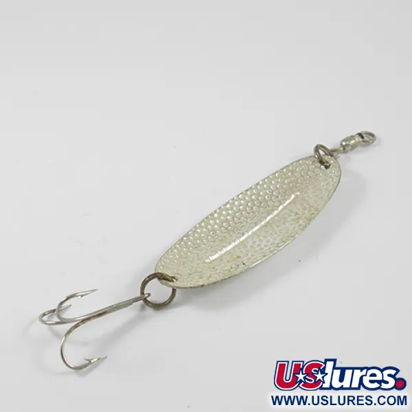 Vintage   Williams Wabler W60, 3/4oz Hammered Silver (Silver plated) fishing spoon #2703