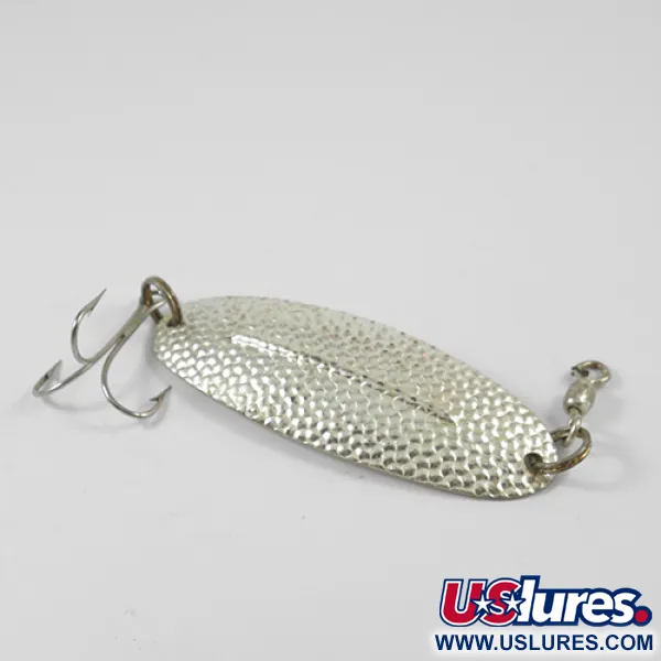 Vintage   Williams Wabler W60, 3/4oz Hammered Silver (Silver plated) fishing spoon #2703