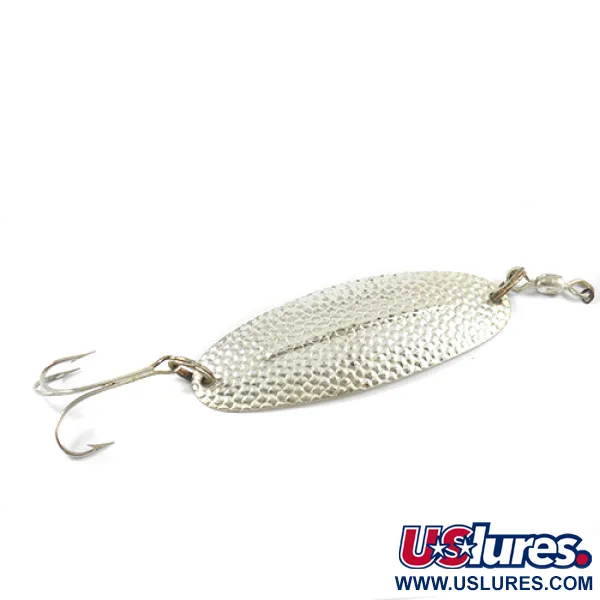 Vintage   Williams Wabler W60, 3/4oz Hammered Silver (Silver plated) fishing spoon #2703