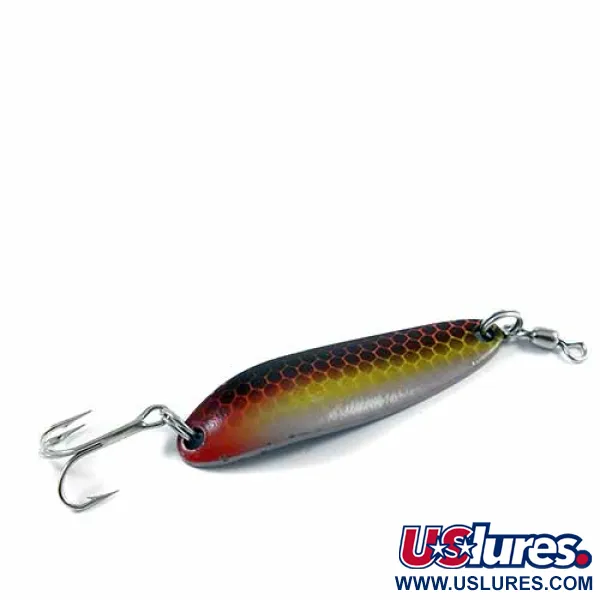 Vintage  Luhr Jensen Krocodile Die #3, 1/3oz Brown fishing spoon #2717