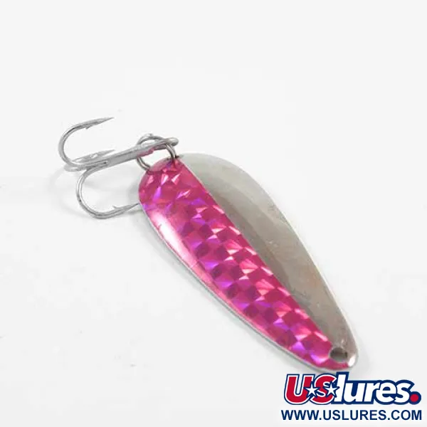 Vintage  Eppinger Dardevle Imp, 2/5oz Nickel / Rainbow Pink fishing spoon #2719