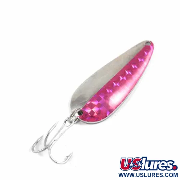 Vintage  Eppinger Dardevle Imp, 2/5oz Nickel / Rainbow Pink fishing spoon #2719