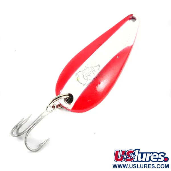 Vintage  Eppinger Dardevle Spinnie, 1/3oz Red / White / Nickel fishing spoon #2738