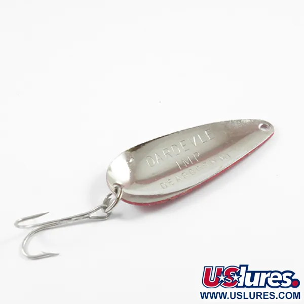 Vintage  Eppinger Dardevle Imp, 2/5oz Red / White / Nickel fishing spoon #2740