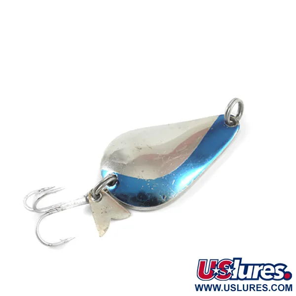 Vintage  Acme K.O. Wobbler, 1/2oz Nickel / Blue fishing spoon #2752