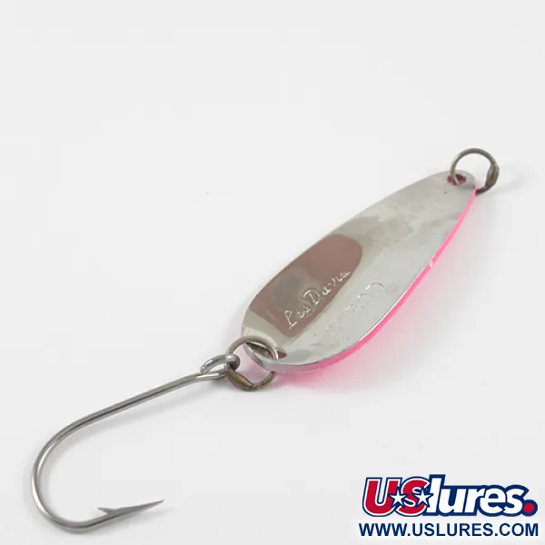 Vintage  Luhr Jensen Les Davis Hotrod, 1/2oz Pink / Nickel fishing spoon #2754