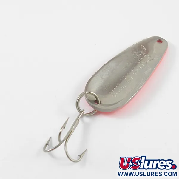 Vintage  Blue Fox Tor-P-Do, 1/2oz Fluorescent Red / Black / Nickel fishing spoon #2755