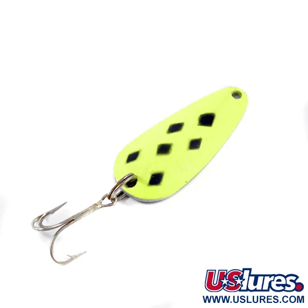 Vintage   Blue Fox Tor-P-Do, 1/2oz Five of diamonds (Yellow / Black / Nickel) fishing spoon #2758