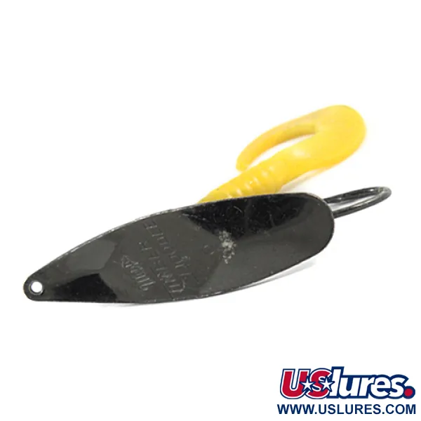 Vintage   Mepps Timber Doodle 0, 1/4oz Black / Yellow fishing spoon #2769