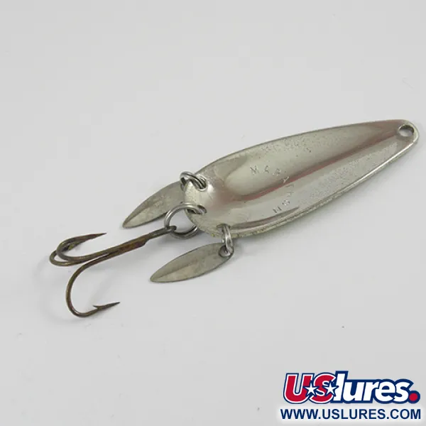 Vintage  Marathon Bait Company Marathon 2774, 2/5oz Frog (Green / Yellow / Nickel) fishing spoon #2774