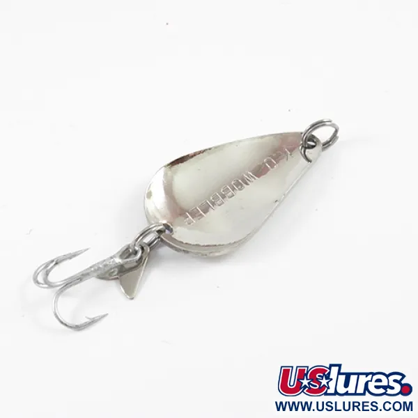 Vintage  Acme K.O. Wobbler, 1/2oz Nickel / Blue fishing spoon #2777