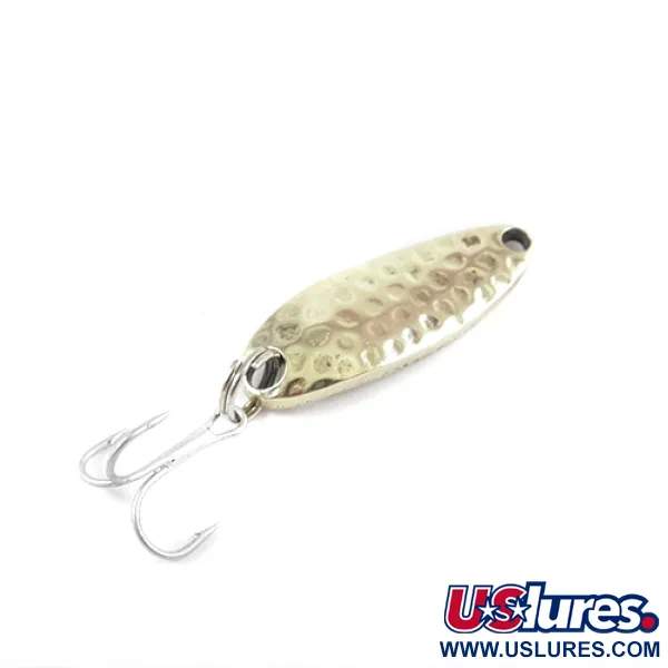 Vintage  Luhr Jensen Krocodile , 1/4oz Hammered Brass fishing spoon #2779