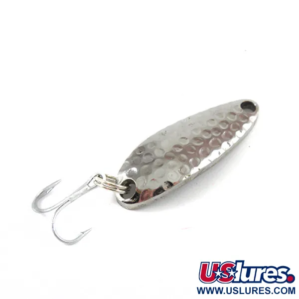 Vintage  Luhr Jensen Krocodile, 1/3oz Hammered Nickel fishing spoon #2780