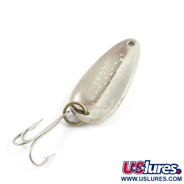 Vintage   Nebco Tor-P-Do, 1/3oz White / Red / Nickel fishing spoon #2782