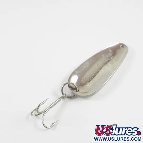 Vintage   Blue Fox Tor-P-Do, 1/2oz White / Red / Nickel fishing spoon #2783