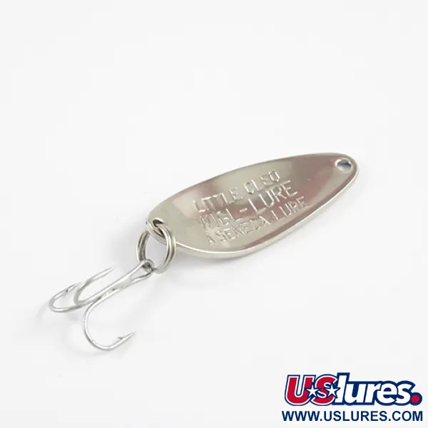 Vintage  Seneca Little Cleo, 1/4oz Nickel / Blue fishing spoon #2787