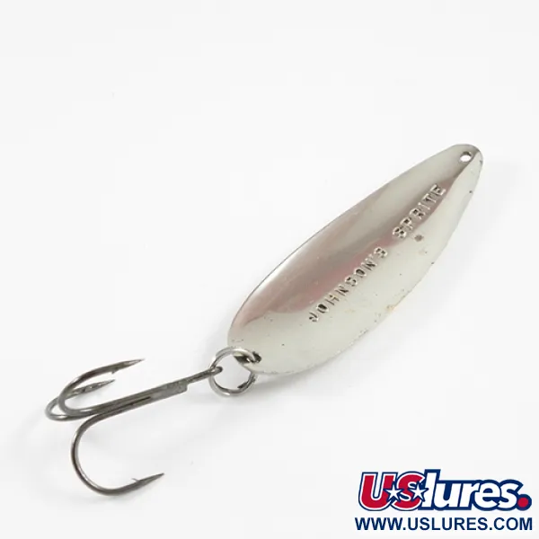 Vintage   Johnson Sprite, 1/2oz Nickel fishing spoon #2798