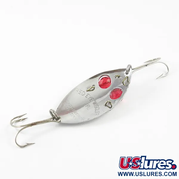 Vintage  Hofschneider Red Eye junior, 1/2oz Nickel / Red Eyes fishing spoon #2815