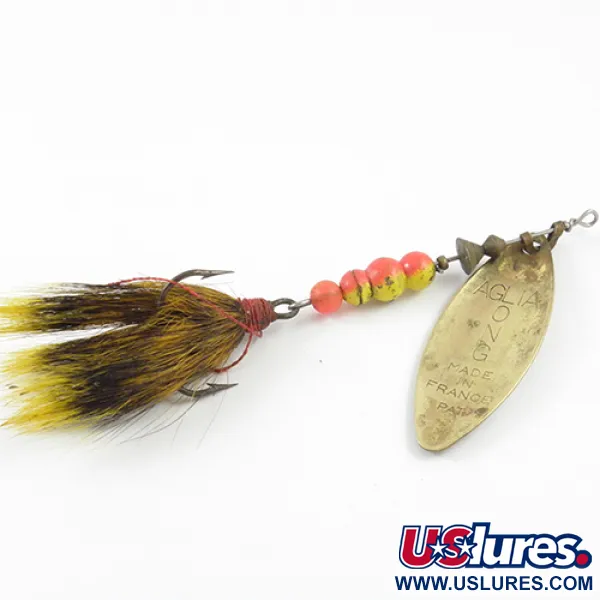 Vintage   Mepps Aglia Long 3 Dressed, 2/5oz Silver spinning lure #2816