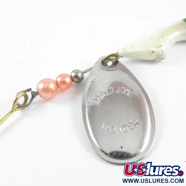 Vintage   Spinner Bait Walleye Wonder South Bend, 3/5oz Nickel spinning lure #2819