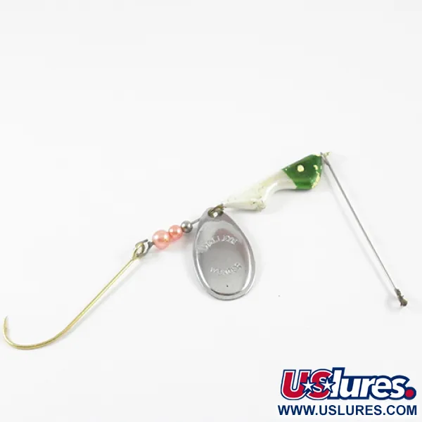 Vintage   Spinner Bait Walleye Wonder South Bend, 3/5oz Nickel spinning lure #2819