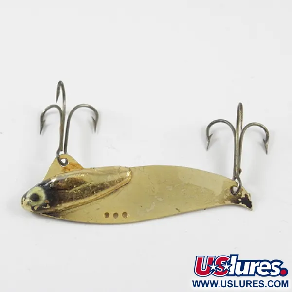 Vintage   Heddon Sonar 433, 1/2oz Gold fishing spoon #2821