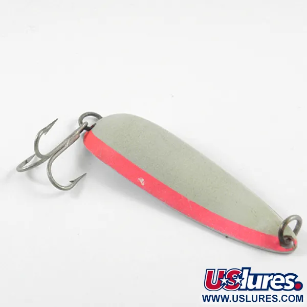 Vintage  Luhr Jensen Krocodile Die #5 Glow, 3/4oz White / Red / Glow in Dark fishing spoon #2829