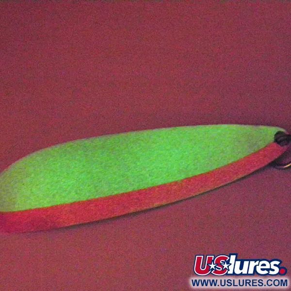 Vintage  Luhr Jensen Krocodile Die #5 Glow, 3/4oz White / Red / Glow in Dark fishing spoon #2829
