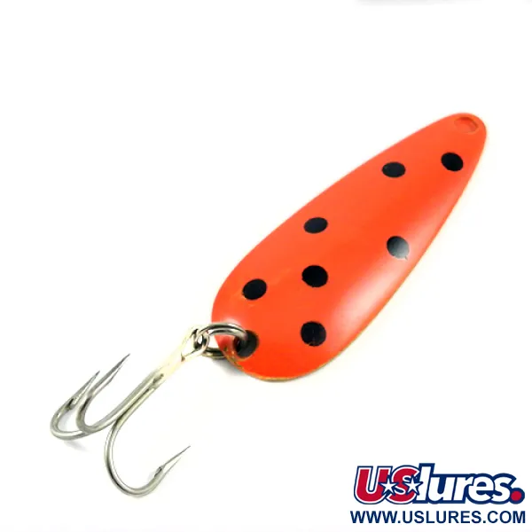   Len Thompson #2, 1oz Red / Black / Brass fishing spoon #2841