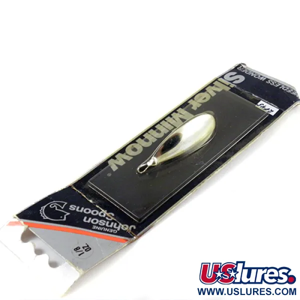  Weedless Johnson Silver Minnow, 3/16oz Gold fishing spoon #2845