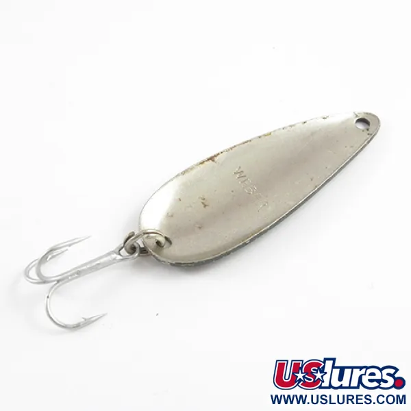Vintage   Weber, 2/5oz Green / Silver fishing spoon #2861