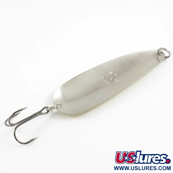 Vintage  Worth Chippewa, 2/3oz Black / Yellow / Nickel fishing spoon #2866