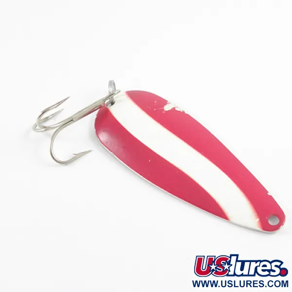 Vintage   South Bend, 1/2oz Red / White / Nickel fishing spoon #2867