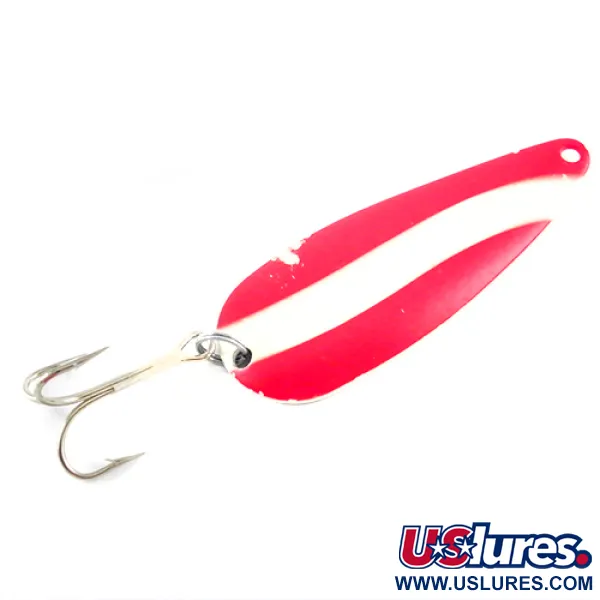 Vintage   South Bend, 1/2oz Red / White / Nickel fishing spoon #2867