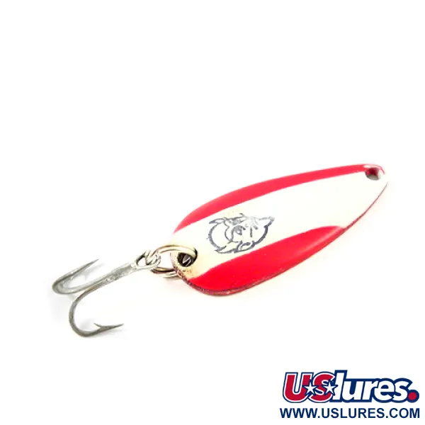 Vintage  Eppinger Dardevle Midget, 3/16oz Red / White / Brass fishing spoon #2890