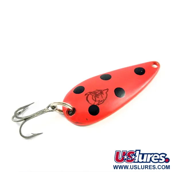 Vintage  Eppinger Dardevle Spinnie, 1/3oz Red / Black / Brass fishing spoon #2892