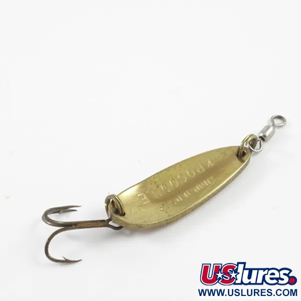 Vintage  Luhr Jensen Krocodile, 1/3oz Brass fishing spoon #2899
