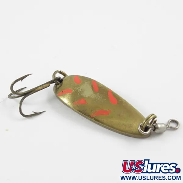 Vintage  Luhr Jensen Krocodile, 1/3oz Brass fishing spoon #2899