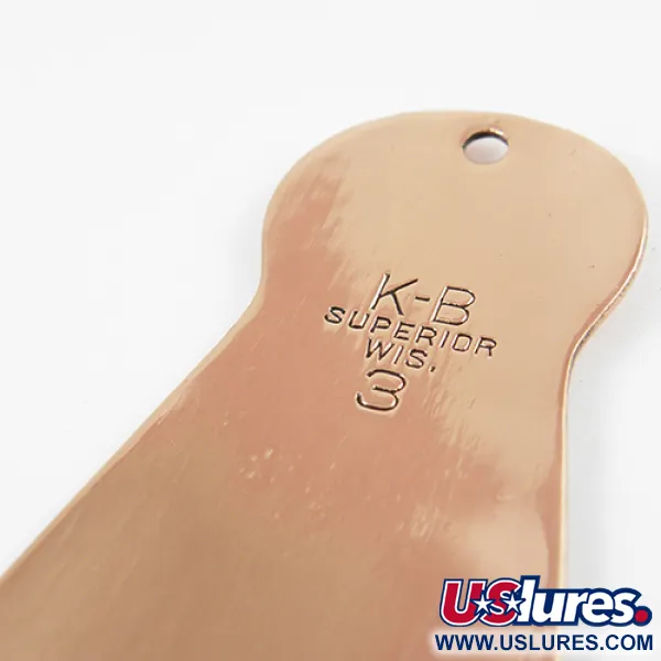 Vintage  K-B Bait K-B Spoon 3, 1oz Copper fishing spoon #2912