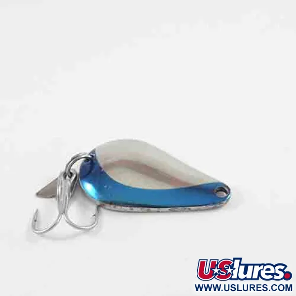 Vintage  Acme K.O. Wobbler, 1/2oz Nickel / Blue fishing spoon #2923