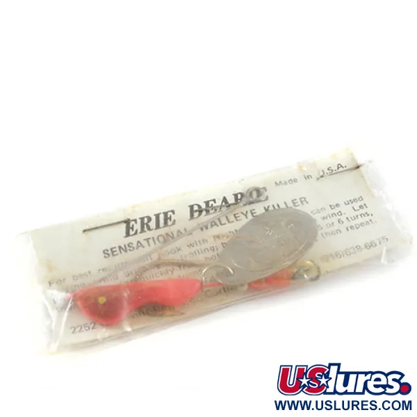   Erie Dearie Walleye Killer, 2/5oz Nickel / Red spinning lure #2932