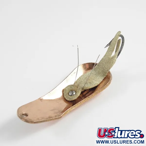 Vintage  Pflueger  Weedless Pflueger, 3/5oz Copper fishing spoon #2945