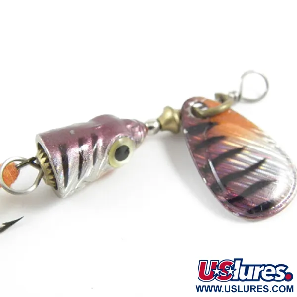 Vintage   Blue Fox Vibrax Shallow, 1/8oz Rainbow Perch spinning lure #2948